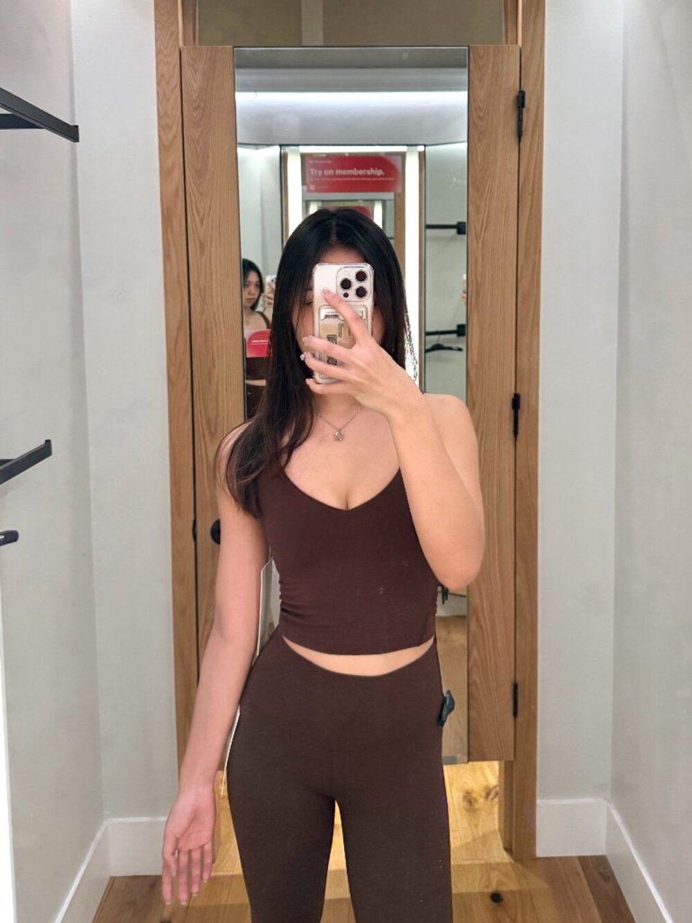 Lululemon Longline V-neck Bra | Walnut Crunch | Size 4